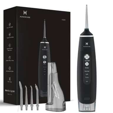 Water Flosser Equipped with Two Water Tanks for Home and Travel,3 Modes Dental Oral Irrigator,Portable,IPX7 Waterproof,Powerful Battery Life, Water Dental Flossers for Teeth (Black) - Image 1