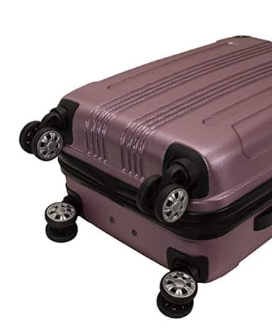 Rockland London Hardside Expandable Luggage with Spinner Wheels, Pink, 28-24-20-Inch - Image 7