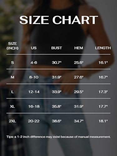 REORIA Women's Sexy Sleeveless High Neck Crop Tank Top Racerback Double Lined Cute Basic Cropped Tops 2025 Going Out Shirts Black Large - Image 6