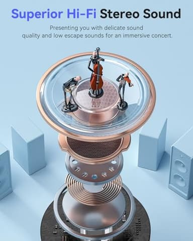 XIAOWTEK Bluetooth Headphones True Wireless Earbuds 50H Playback LED Power Display Earphones with Charging Case IPX7 Waterproof in-Ear Ear Buds with Mic for Smart Phone Computer Sports, Black - Image 3