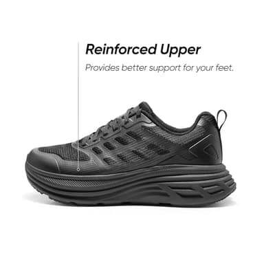 NORTIV 8 Men's Walking Running Tennis Cushioning Shoes ActiveFloat Non Slip Athletic Gym Workout Jogging Comfortable Sneakers,Size 10.5,All Black,SNWS245M - Image 5