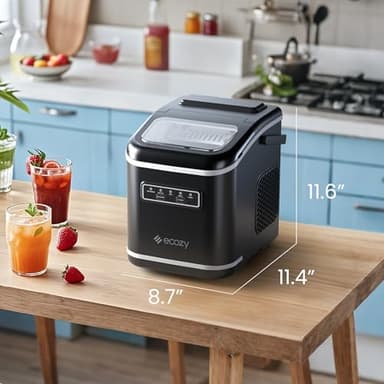 ecozy Smart Ice Maker, Portable Ice Makers Countertop with App & Voice Control, 9 Bullet Ice in 6 Mins, 26lbs/24Hrs, Self-Cleaning Ice Machine with Ice Scoop Basket and Bag for Home Kitchen Office RV - Image 7