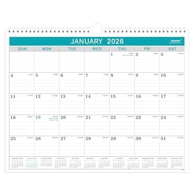 Calendar 2026, 12 Months from January 2026 to December 2026,11.5" x 14.6", with Julian Date - Image 1