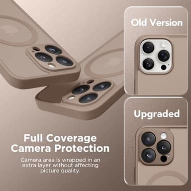 CAPRARO Magnetic Compatible with iPhone 16 Pro Case, Upgraded [Full Camera Protection] [Compatible with MagSafe] Protective Translucent Matte Women Girl Phone Case Cover, Withered Brown - Image 6
