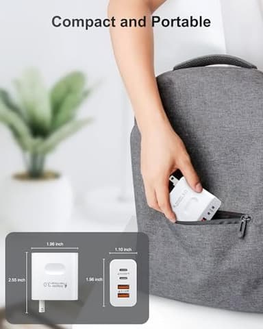 USB C Charger Block, 40W 4-Port USB-C Wall Charger Fast Charging Dual Port USBC Power Adapter+Double USB Wall Plug Multiport Brick Type C Block for iPhone 15 14 13 12 11 Pro Max XS XR, iPad, Samsung - Image 7