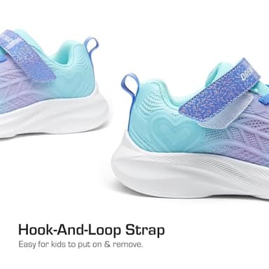 DREAM PAIRS Girls Shoes Kids Tennis Sparkle Ease Running Athletic Lightweight Sneakers for Little/Big Kids Toddler,Size 13 Little Kid,Navy/Purple/Blue,SDRS2411K - Image 3