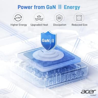 Acer 67W USB C Charger, 3-Port GaN Fast Charging Block, Foldable and Portable USB Wall Plug Adapter Compatible with MacBook Pro/Air, Acer Laptop, Dell XPS, iPad Pro/Air, iPhone 16/15, and More - Image 5