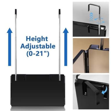 HIEEY 3 Way Mirror for Hair Cutting,360 Trifold Mirror with Height Adjustable Telescoping Hooks,and 5X Magnification,for Makeup, Hair Styling - Image 5