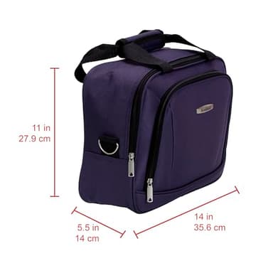 Rockland Fashion Expandable Softside Upright Luggage Set, Purple, 2-Piece (14/19) - Image 7
