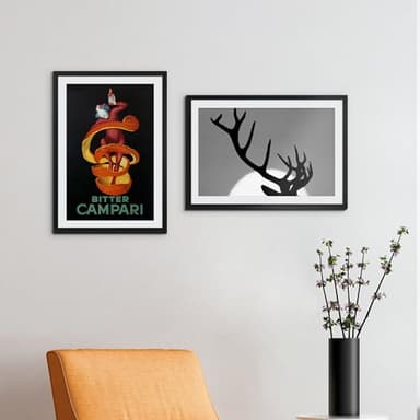 upsimples 13x19 Picture Frame Set of 5, Display Pictures 11x17 with Mat or 13 x 19 Without, Wall Gallery Poster Frames, Black - Image 2