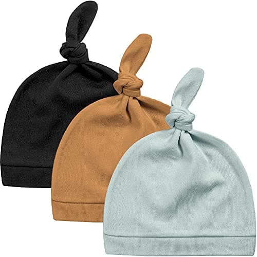 Kiddycare Newborn Baby Hospital Hats - Doctor Developed Beanies for Infant Boys/Girls, Preemie to 12 Months - Pack of 3 - Image 1