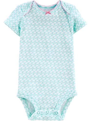 Simple Joys by Carter's Baby Girls' Short-Sleeve Bodysuit, Pack of 6, Multicolor/Ducks/Floral/Polka Dot/Stripe, Preemie - Image 2