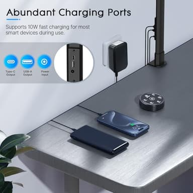 Syrinx LED Desk Lamp, Architect Desk Lamps for Home Office with Gesture Switch & Remote Control, 24W Bright Desk Light with 50 Light Modes Eye-Caring Desk Lamp with Clamp for Reading Study Workbench - Image 8