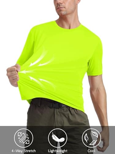 Short Sleeve Shirts for Men Sun Protection T-Shirts UPF 50+ Ultra Breathable Shirts Moisture Wicking Baselayer Casual Shirts - Image 3