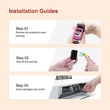 ejet 63XL Ink Cartridge High Yield Replacement for HP 63XL Ink Cartridge Combo Pack 63XL HP63 Work with OfficeJet 3830 4650 5255 Envy 4520 4512 Deskjet 1112 3634 5200 - Image 3