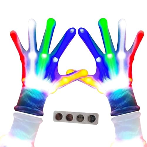 CELCOREERY LED Gloves Boys Toys Age 3-8 Year Old Cool Toys Light up Gloves Stocking Stuffer for Birthday Halloween Christmas Fun Gift for 3 4 5 6 7 8 Year Old Girls Boys - Image 1