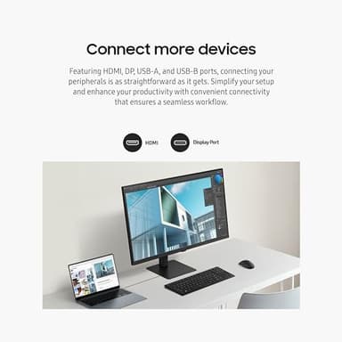 SAMSUNG 32-Inch ViewFinity S7 (S70D) Series 4K UHD High Resolution Monitor with HDR10, Multiple Ports, Easy Setup Stand, Advanced Eye Care, LS32D702EANXGO, 2024 - Image 8