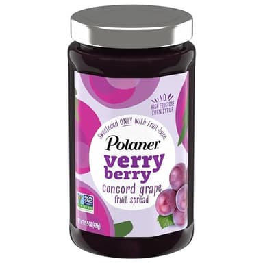 Polaner Verry Berry Fruit Spread, Concord Grape, 15.25 Ounce - Image 1
