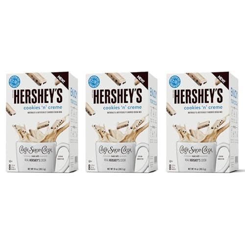 Candy Shop Cocoa HERSHEY'S COOKIES 'N' CREME Cocoa Mix, Hot Chocolate, Make Hot or Iced Cocoa, Made With Real Milk, Gluten Free, 1.25 oz Packet (24 count) - Image 1