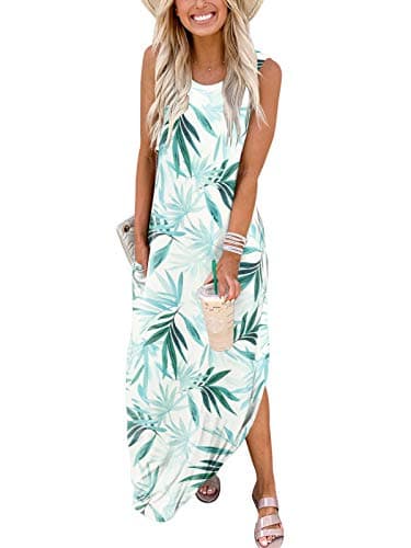 ANRABESS Women Summer Maxi Dress Beach Vacation Sundress Sleeveless Casual Loose Shirt Dresses 2025 Travel Outfits Floral Print Large - Image 2