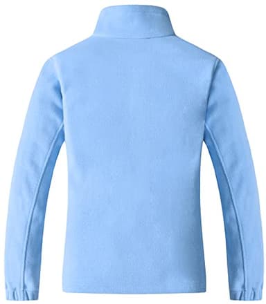 GIMECEN Women's Lightweight Full Zip Soft Polar Fleece Jacket Outdoor Recreation Coat With Zipper Pockets Medium - Image 2