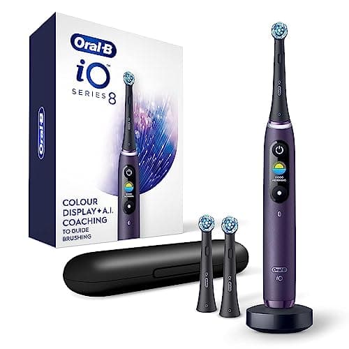 Oral-B iO Series 8 Electric Toothbrush with 2 Replacement Brush Heads, Violet Ametrine - Image 1