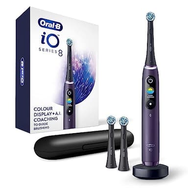 Oral-B iO Series 8 Electric Toothbrush with 2 Replacement Brush Heads, Violet Ametrine - Image 1