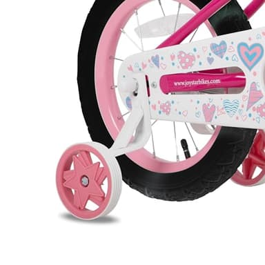 JOYSTAR 20 Inch Girls Bike for 7-10 Years Old 20 in Kids Bikes with Training Wheels and Basket Children's Bicycle with Handbrake in Fuchsia - Image 4