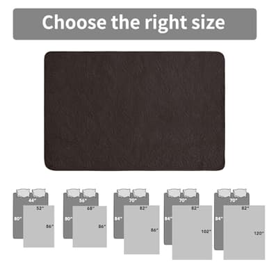 Easy-Going Waterproof Dog Bed Cover Reversible Leak Proof Pet Blanket Replacement Mat for Furniture Washable Couch Cover Sofa Cover for Dogs Cat(68x86 Inch, Chocolate/Beige) - Image 5