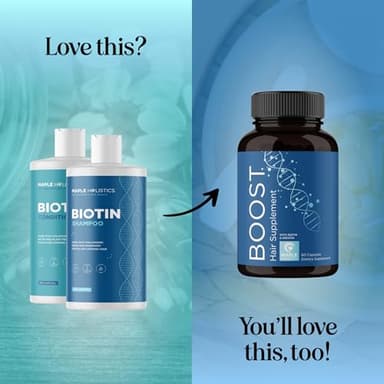 Rosemary Biotin Shampoo and Conditioner Set - Volumizing Shampoo and Conditioner for Thinning Hair for Women & Men with Nourishing B Vitamins - Color Safe Sulfate Paraben & Silicone Free (16 Fl Oz) - Image 5