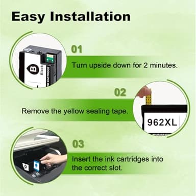 Ankink 962 XL Compatible Ink Cartridges Replacement for HP962XL Black Color, 4 Combo Pack - Image 5