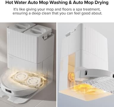 roborock Qrevo Pro Robot Vacuum and Mop with FlexiArm Design Edge Mopping, Dynamic Hot Water Mop Washing and Auto Mop Drying, Intelligent Dirt Detection (Renewed - Image 4