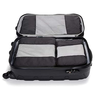 TravelWise Packing Cube System - Durable 5 Piece Weekender Plus Set (Black) - Image 5