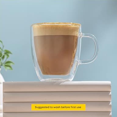 JoyJolt Savor Double Wall Insulated Glasses - Coffee Mugs (Set of 2) - 13.5-Ounces - Image 5