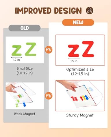 JoyCat 78 Pieces Magnetic Letters Numbers Alphabet Fridge Magnets ABC 123 Preschool Educational Learning Plastic Colorful Toy Set Uppercase Lowercase Math Symbols for Toddlers Kids - Image 3