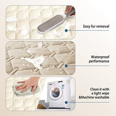 gogobunny 100% Double-Sided Waterproof Dog Bed Cover Pet Blanket Sofa Couch Furniture Protector for Puppy Large Dog Cat, Reversible (82x120 Inch (Pack of 1), Dark Beige/Light Beige) - Image 6