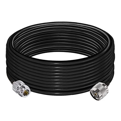 TUOLNK N Type Cable RG58 32.8ft(10M) N Male to N Female Extension Cable Low Loss High Frequency N Cable Male to Female Black for WiFi Router 3G 4G LTE Antenna - Image 1