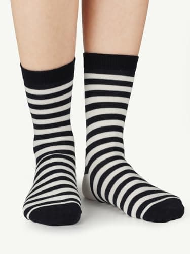 COTTON DAY Women's Soft Combed Cotton Dress Socks Seamless Toe Pattern Design (Stripes Spots Size 6-9) - Image 4