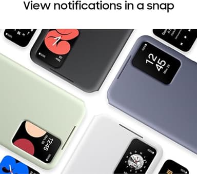 Samsung Galaxy S24+ Plus S-View Wallet Phone Case, Protective Cover with Smart Small Screen View, Finger Tap Control, Slim Design, Card Holder Pocket, US Version, EF-ZS926CBEGUS, Black - Image 8