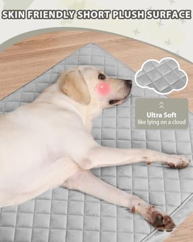 NUPIDA Orthopedic XL Dog Beds Large Sized Dog Waterproof Bed with Removable Washable Cover and Non-Slip Bottom, Quilting Pet Mattress for Crate, 41x27 Inch, Light Gray - Image 2