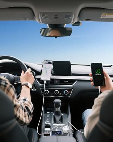 67W for iPhone 17 Air 17 Pro Max Car Charger Fast Charging, 67W 3-Port USB C Car Charger Adapter Cigarette Lighter with 3FT USB-C Cable for iPhone 17/17 Pro/Air/16/15/16 Pro Max/Plus, iPad Pro/Air - Image 5