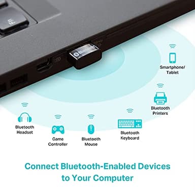 TP-Link USB Bluetooth Adapter for PC - Bluetooth 5.3 Dongle Receiver, Plug and Play, Nano Design, EDR & BLE, Supports Windows 11/10/8.1/7 for Desktop, Laptop, PS5/PS4/Xbox Controller (UB500) - Image 2