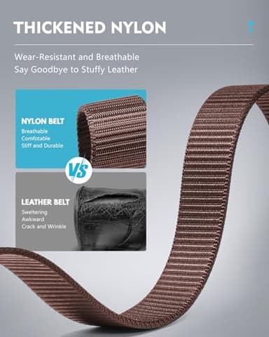 FAIRWIN Ratchet Belts for Men - Nylon Web Belts for Golf Work Casual, Adjustable Webbing for Daily/Outdoor/Business - Image 4