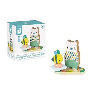 Janod Pure 2-in1 Wood Stackable Bear - 12+ Months - J05156 - Image 4