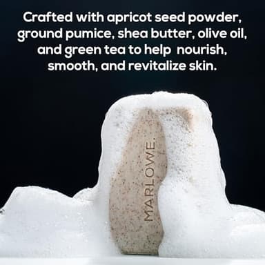 MARLOWE. No. 102 Men's Body Scrub Soap 7oz (Variety Trio) Best Exfoliating Body Soap Bars for Men, Made with Natural Ingredients, Green Tea Extract, Features 3 Amazing Scents - Image 3