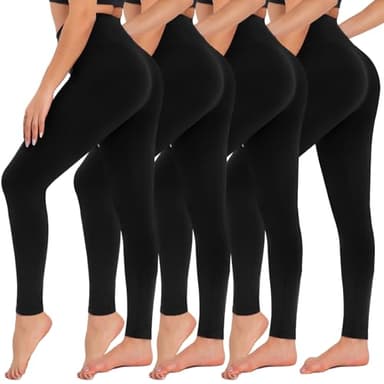 CAMPSNAIL Women High Waisted Leggings - Soft Tummy Control Slimming Yoga Pants for Workout Athletic Running Reg & Plus Size - Image 1