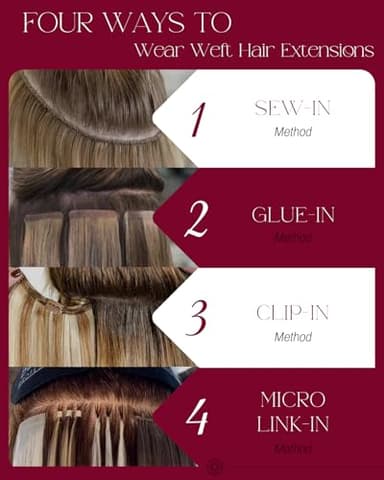 Moresoo Weft Hair Extensions Human Hair Blonde Double Weft Sew in Human Hair Extensions Golden Platinum Blonde Hair Wefts Human Hair Sew in Extensions Blonde Remy Hair 100G 22Inch - Image 6