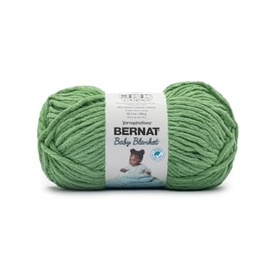 Bernat Baby Blanket Green Yarn - 1 Pack of 300g/10.5 oz - 100% Polyester - #6 Super Bulky - 220 Yards - Knitting/Crochet - Image 1