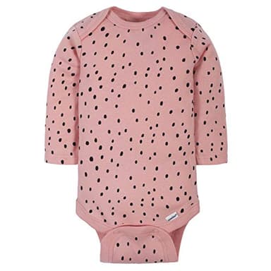 Gerber Baby Girls' 6-Pack Long-Sleeve Onesies Bodysuits, Bear Pink, 0-3 Months - Image 5