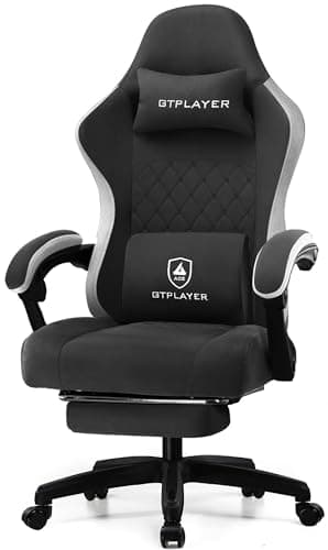 GTPLAYER Gaming Chair, Computer Office Chair with Pocket Spring Cushion, Linkage Armrests and Footrest, High Back Ergonomic Computer Chair with Lumbar Support Task Chair with Footrest - Image 1